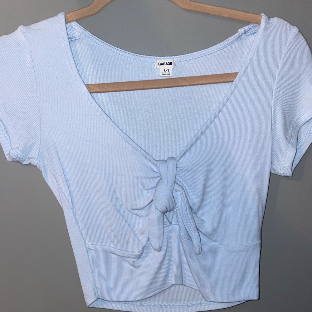 Light blue crop top in size small from Garage